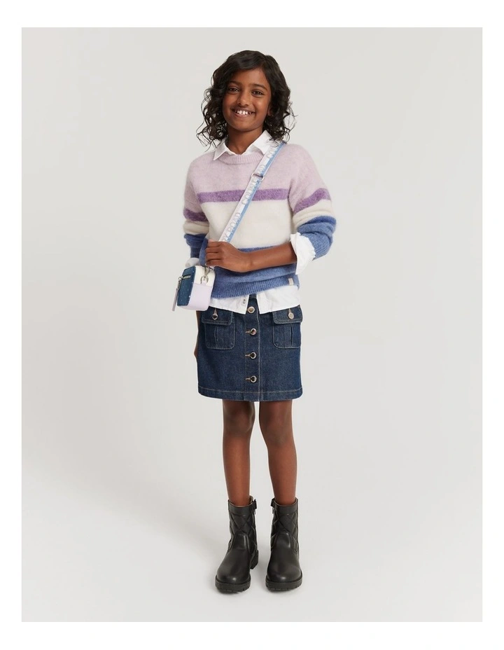 Stripe Knit Pullover in Multi Stripe