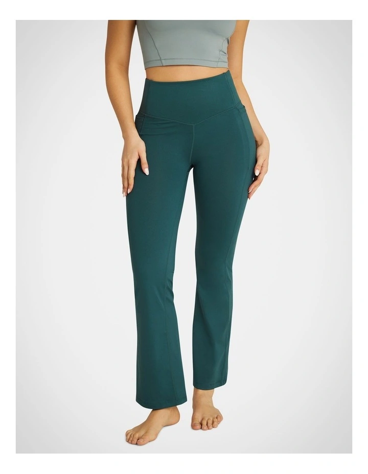 Flared Yoga Pant in Fern