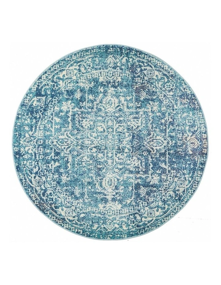 Evoke 253 Round Rug in Blue