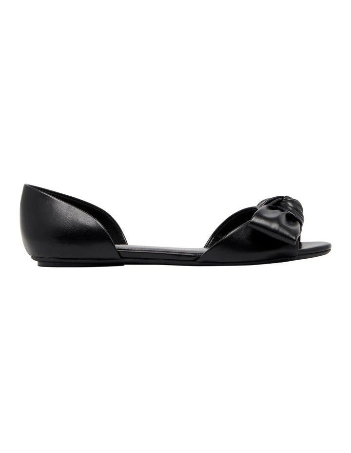 Bonnie Peep Toe Flat in Black