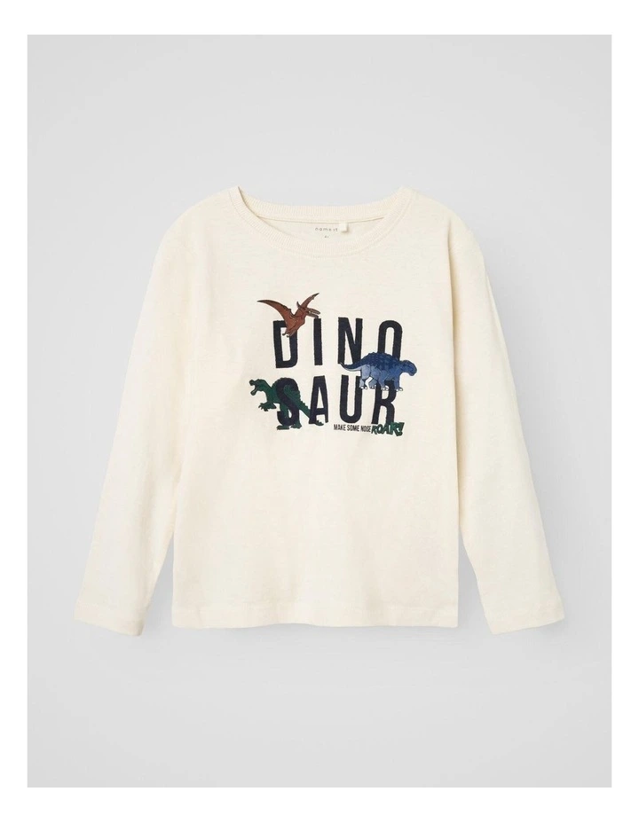 Ricko Cotton Long Sleeve Top in Whitecap Grey