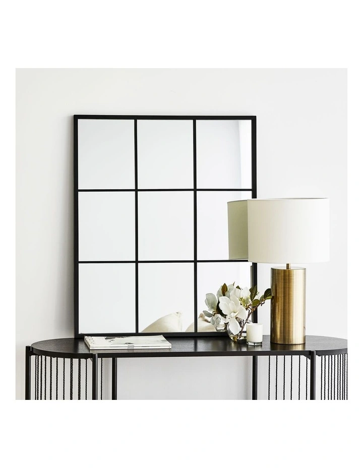 Sophia Rectangle Mirror 70cm in Black