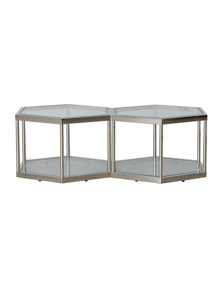 Hexagonal Table 350mm in Silver