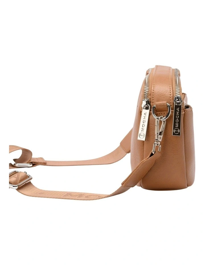 Laural Crossbody Bag in Tan/Silver