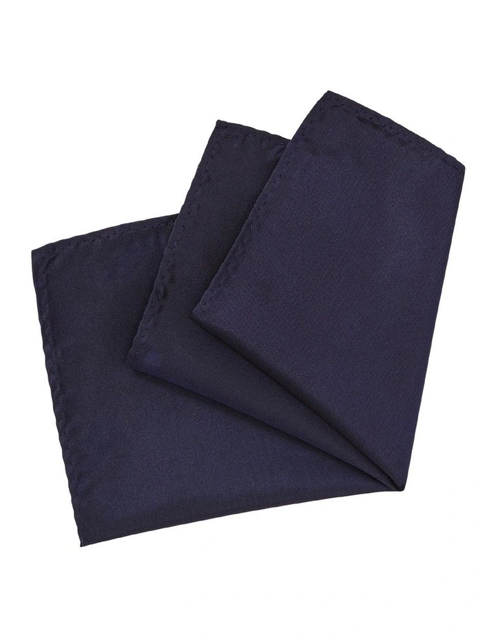 Plain Pocket Square in Blue
