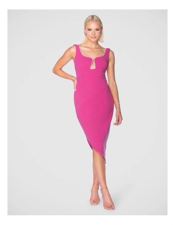 Felisa Midi Dress in Pink