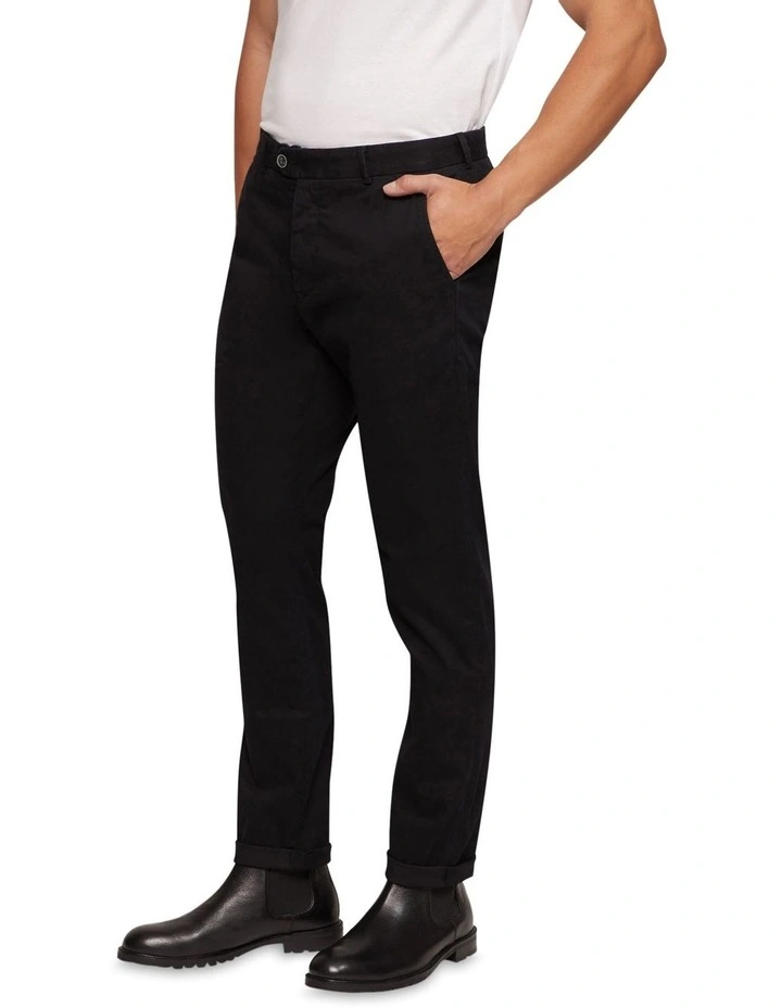 Luka Stretch Casual Pants in Black