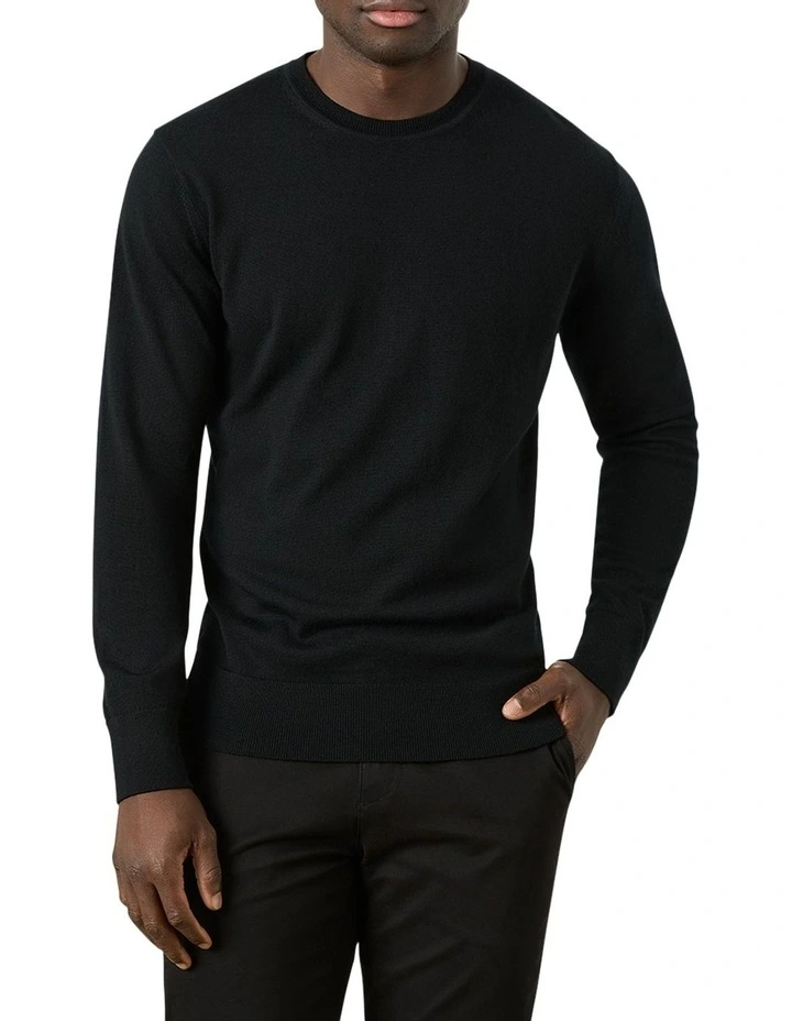 Sandringham Ashby Crew Knit in Black