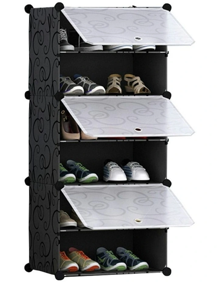 6 Tier Shoe Rack Organizer in Black
