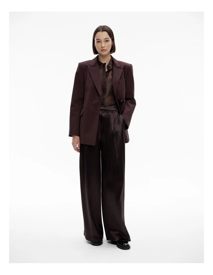 Silk Organza Shirt in Bitter Chocolate