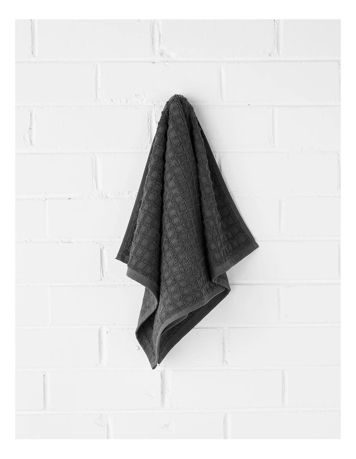 Waffle Bath Towel Set in Charcoal