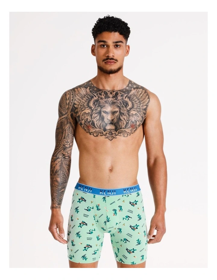 Fashion Long Leg Hasta La Vista Trunks 3 Pack in Assorted