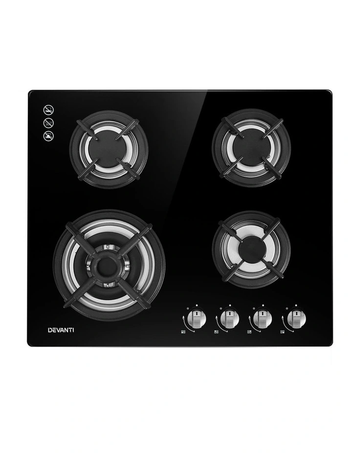 Gas Cooktop 60cm 4 Burner Ceramic