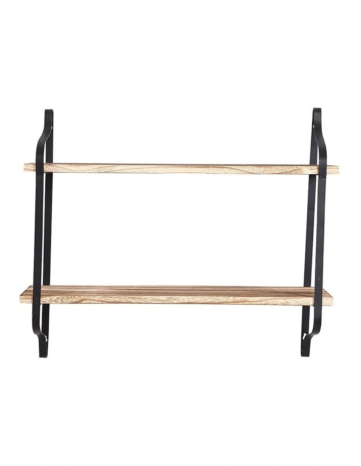 Floating Shelves Brackets Display Shelf Storage in Natural Wooden