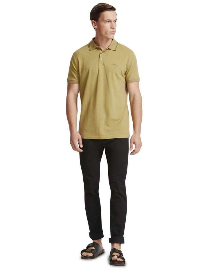 Jamie Pique Polo in Olive