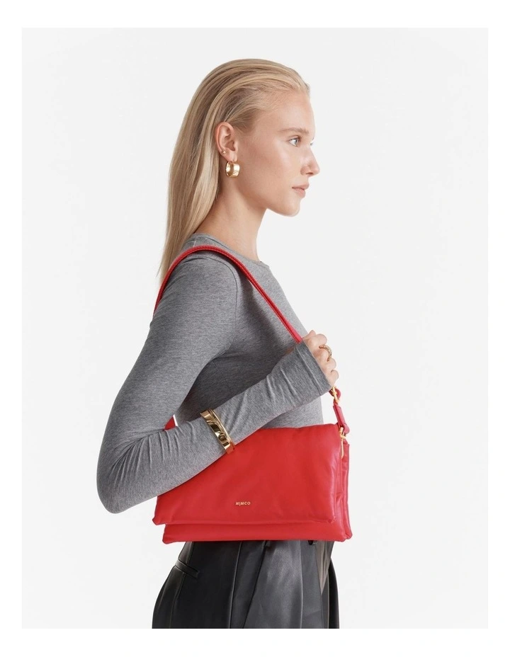 Puffy Crossbody Bag in Racer Red