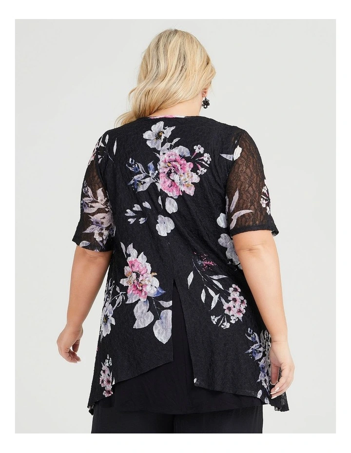 Bliss Mesh Layer Tunic Print