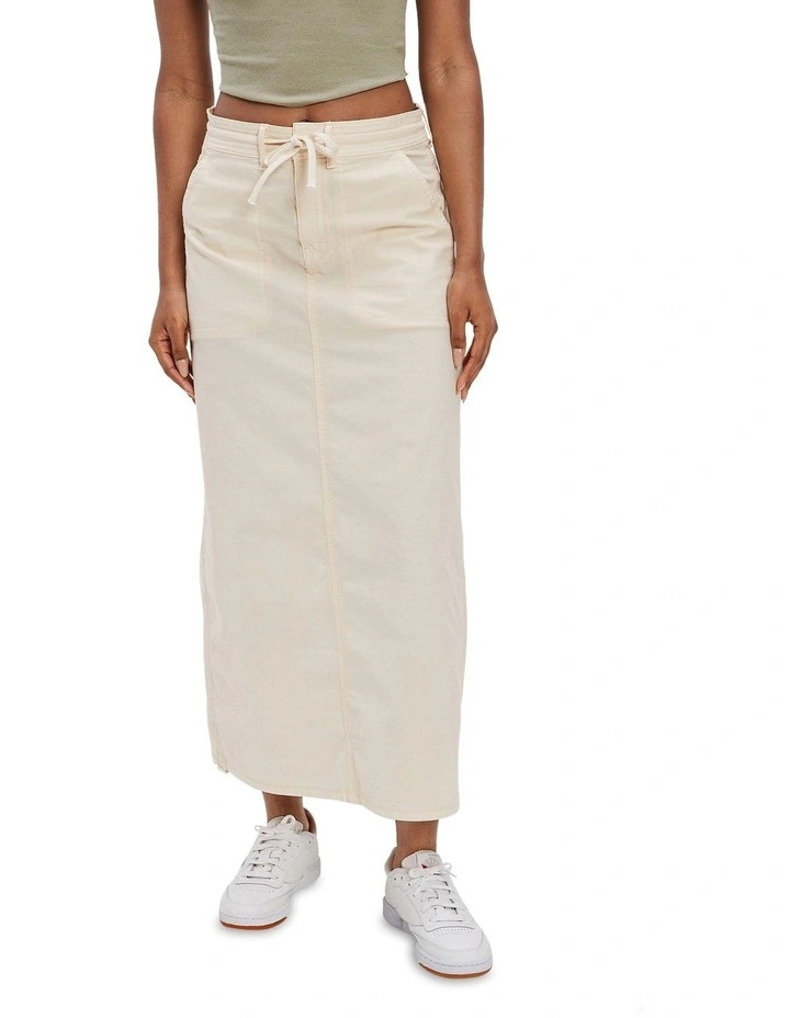 Snappy Maxi Skirt in Cream