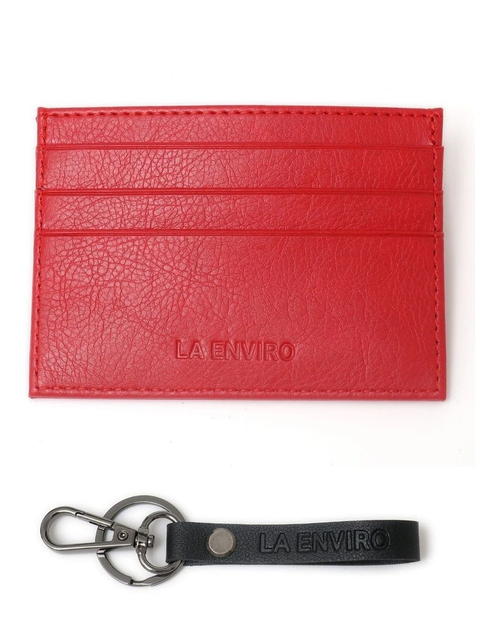 Avoca Minimalist Unisex Card Holder in Red