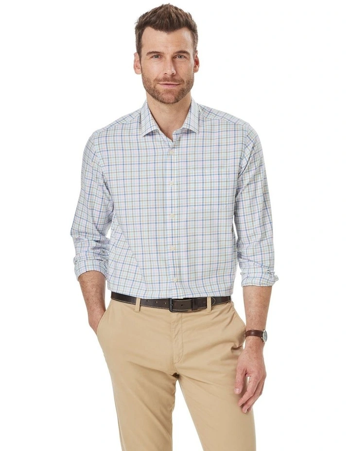 Easy Care Twill Shirt in Multi Check