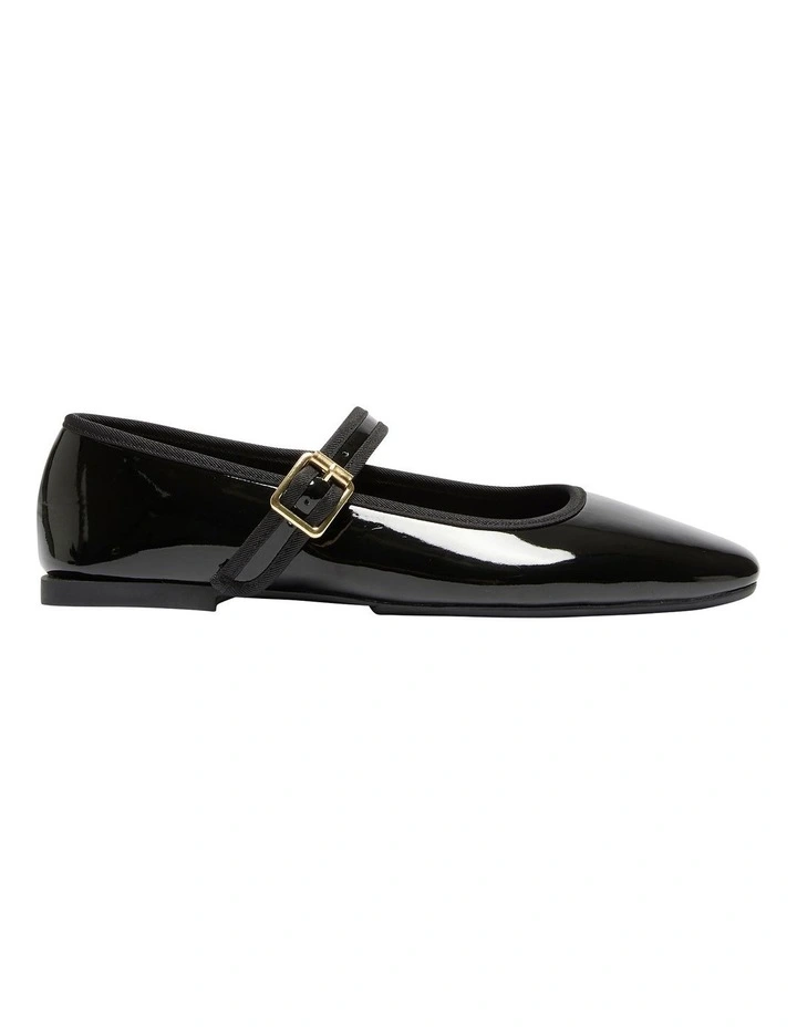 Romy Ballet Flats in Black Patent