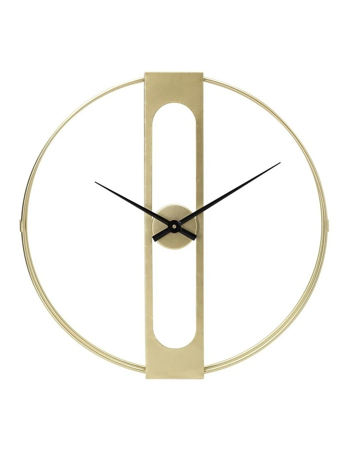 Clover Wall Clock 60cm in Gold