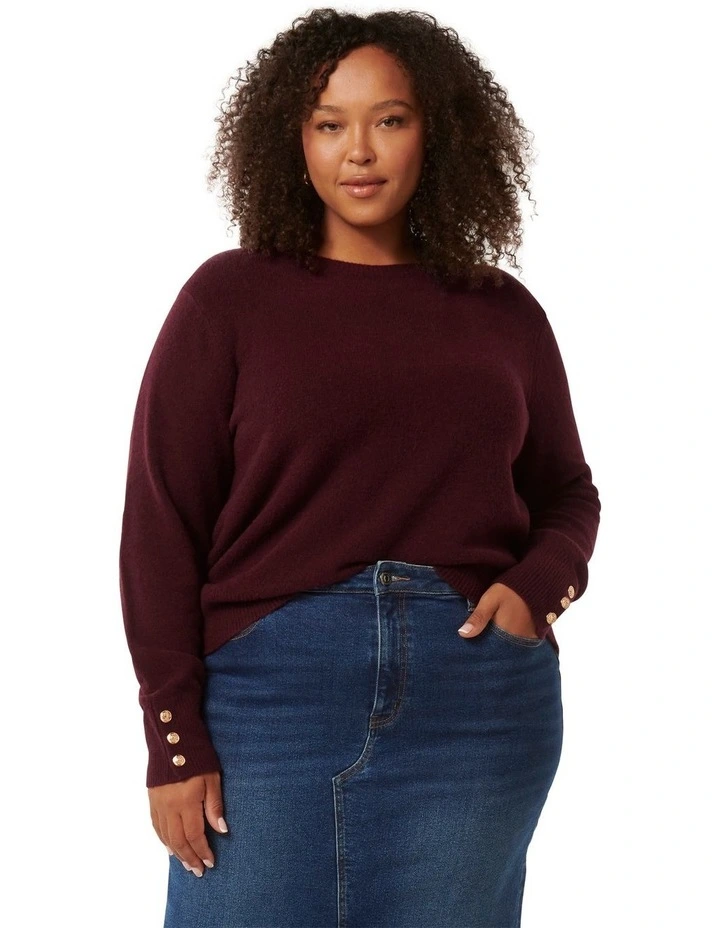 Camille Brushed Knit Jumper in Brown