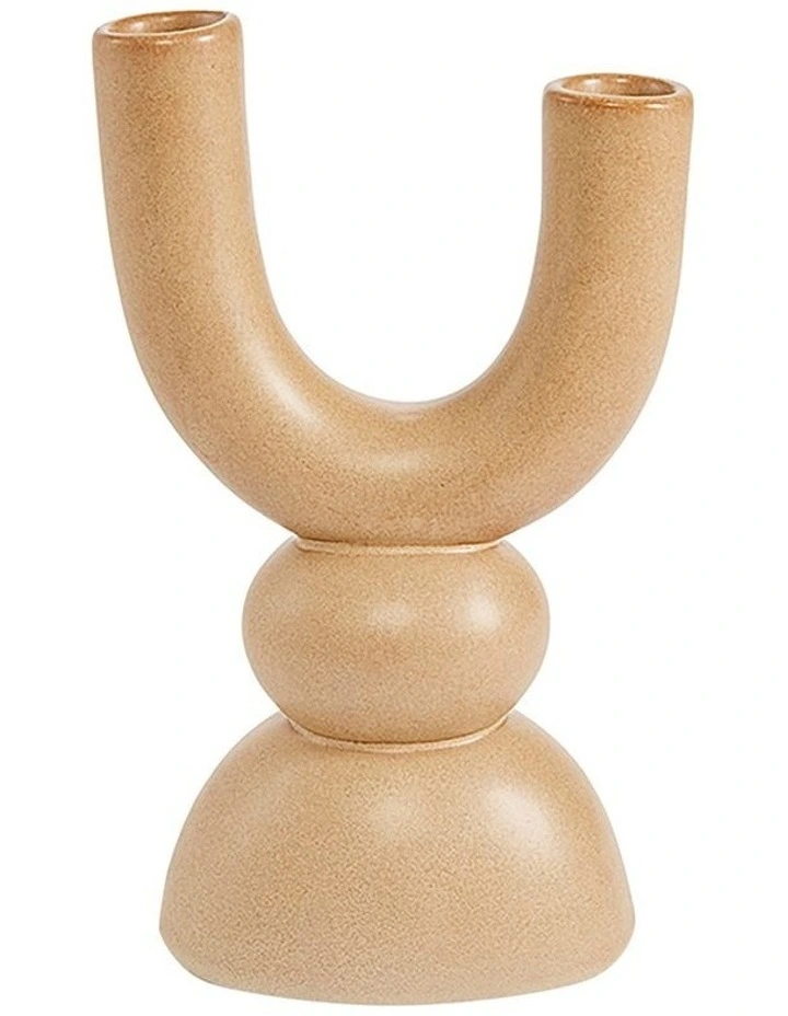Double Candle Holder in Clay