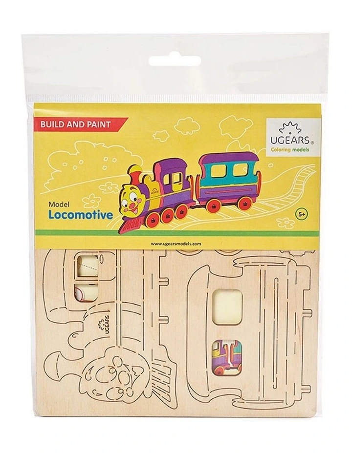 3D Colouring Locomotive 15 Piece Wooden Puzzle Kit (5+ Years)