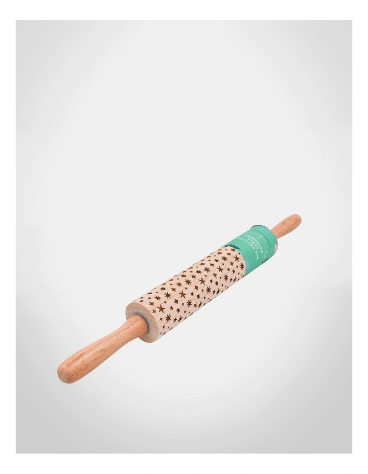 Christmas Embossed Stars Rolling Pin