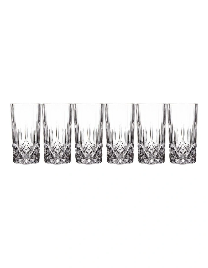 Antrim Highball Gift Boxed Set Of 6 380ml in Clear