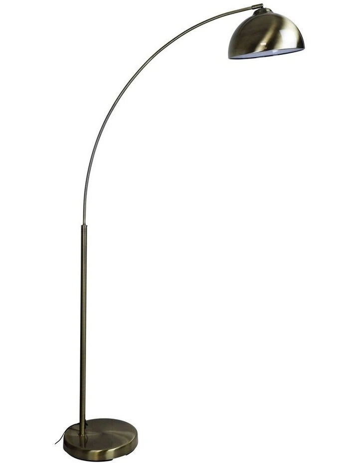 Dome Arc Retro Floor Lamp Antique Brass