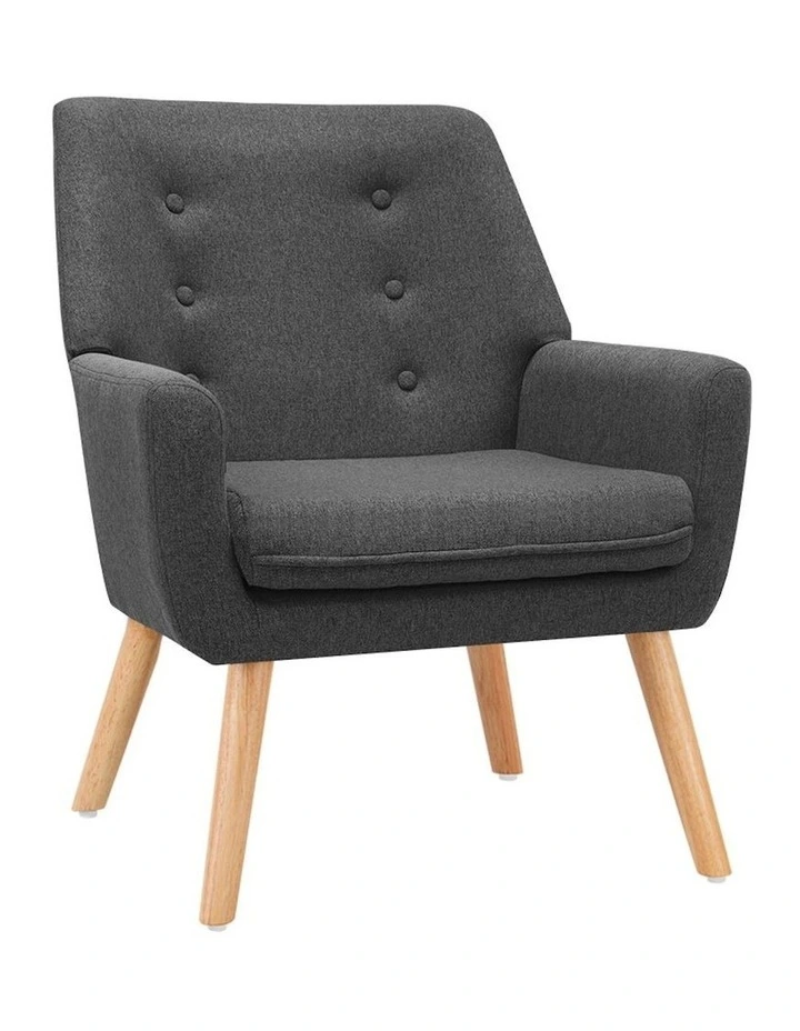 Armchair Tub Single Accent Armchairs Sofa Lounge in Charcoal