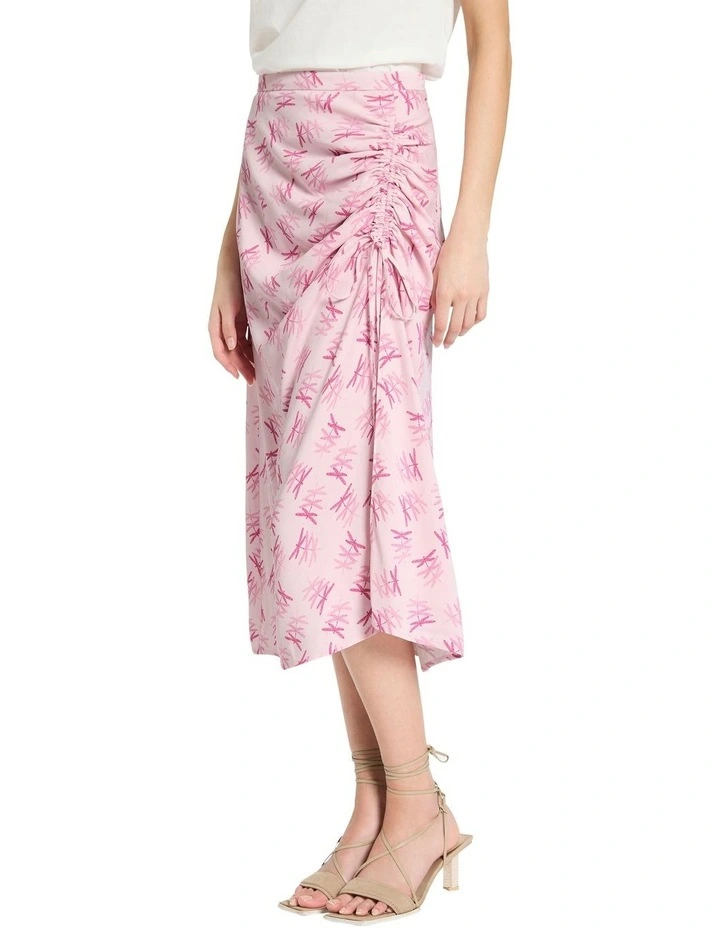 What A Dragon Fly Skirt in Pink Multi