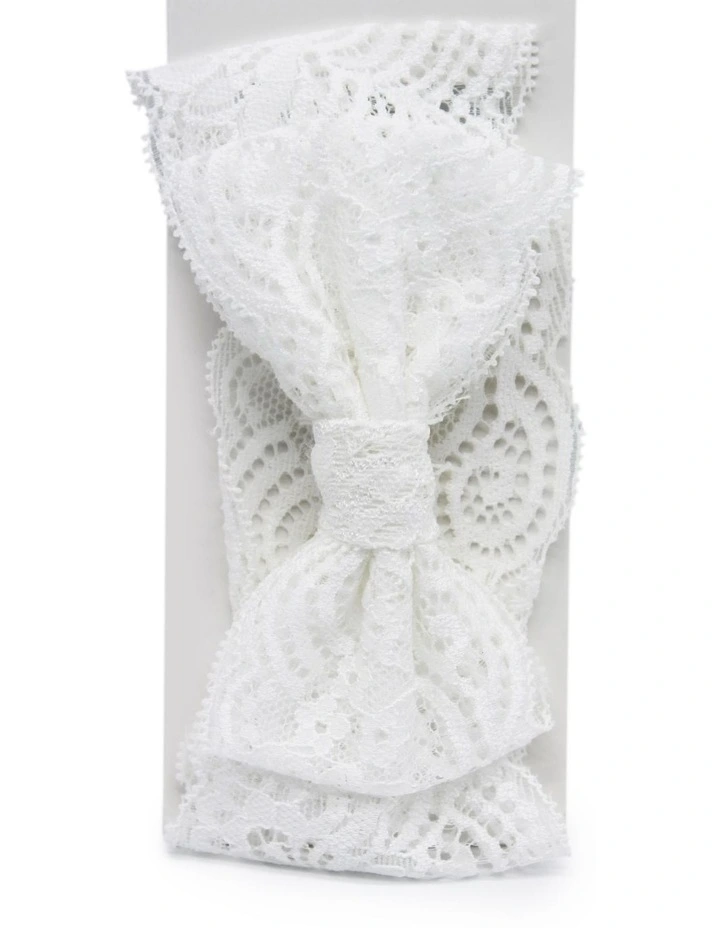 Lace Headband in White