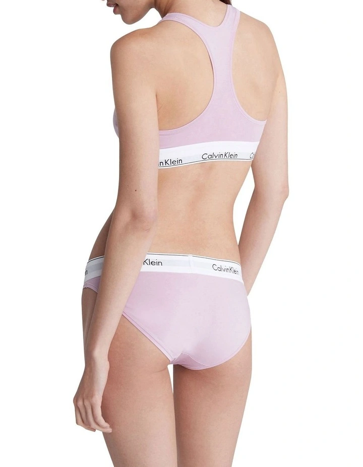 Modern Cotton Unlined Bralette in Pink