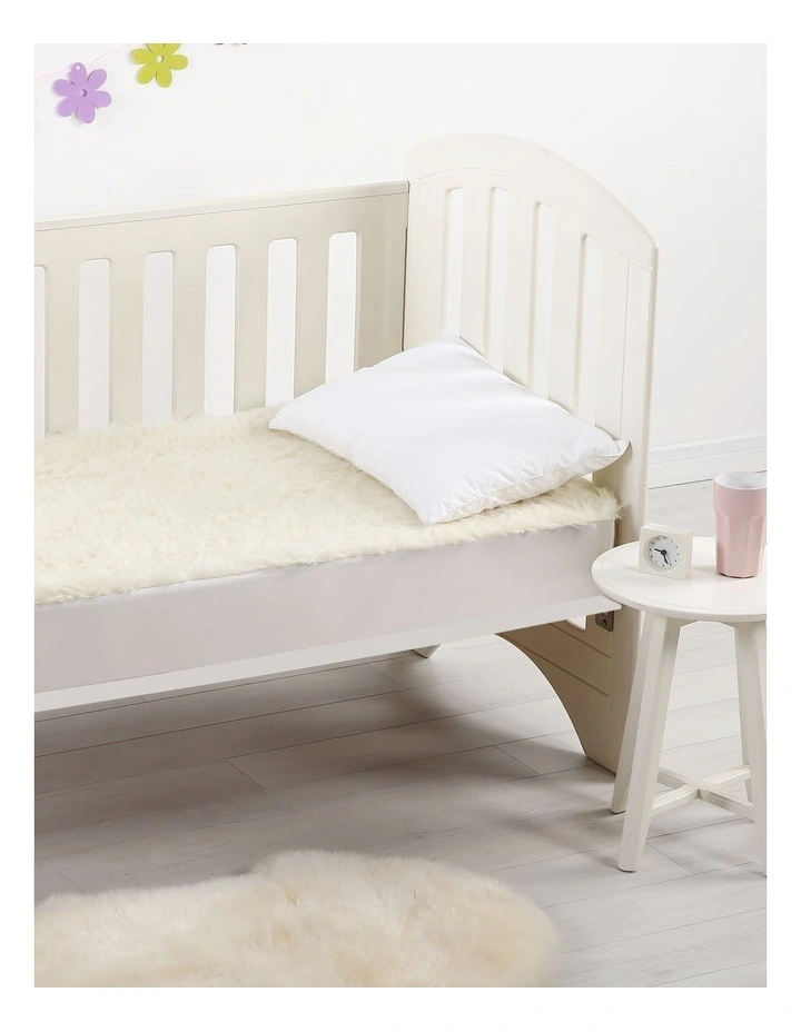 Underlay Cot Standard Washable Wool in White