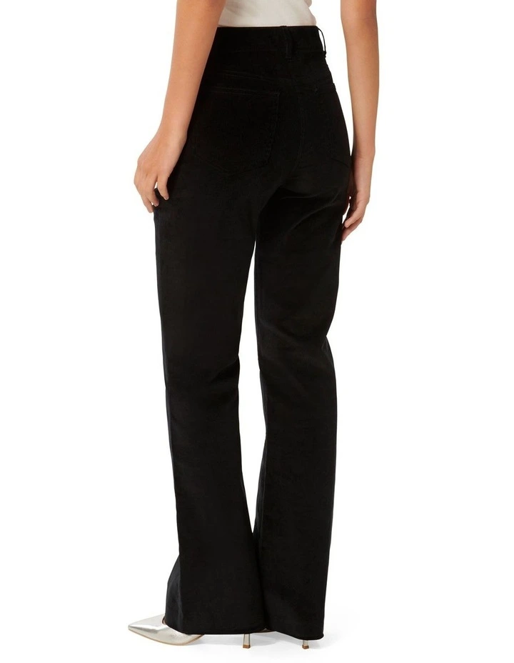 Dolly Baby Cord Flare Pants in Black