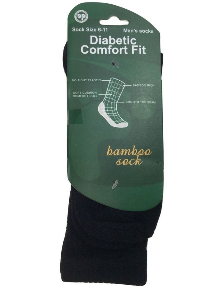 Diabetic Bamboo Socks (6-11 Years) 4 Pairs in Black
