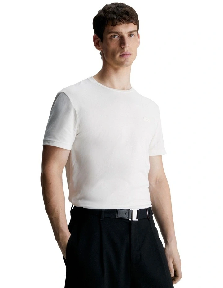 Smooth Cotton T-Shirt in White