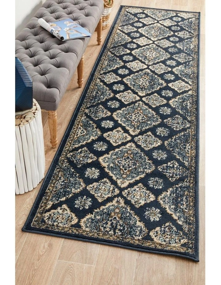 Oxford Mayfair Timeline Rug in Navy
