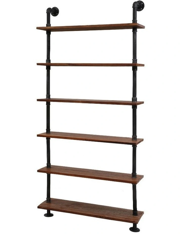 Rustic Vintage DIY Pipe Shelves Brown