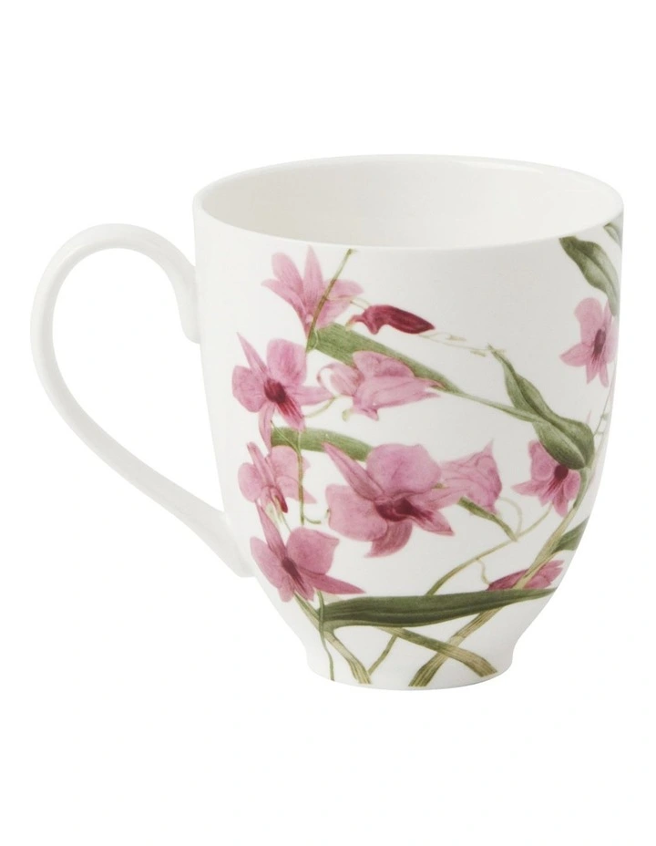 Royal Botanic Gardens Australian Orchids Mug 350ml in Pink
