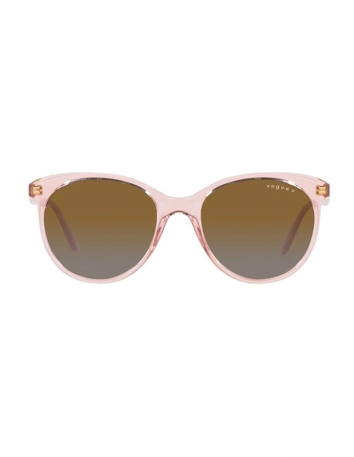 0VO5453S Polarised Sunglasses in Transparent Pink