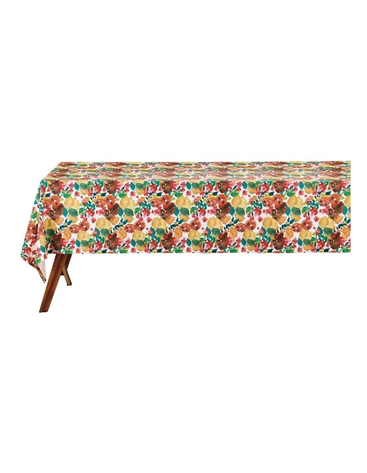 Capri Cotton Rectangular Tablecloth 270x150 Cm in Mixed Colours