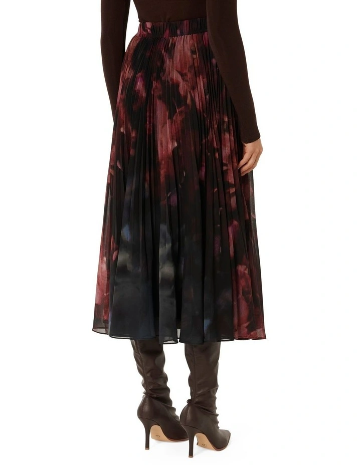 Aurora Pleated Skirt in Pink Multi