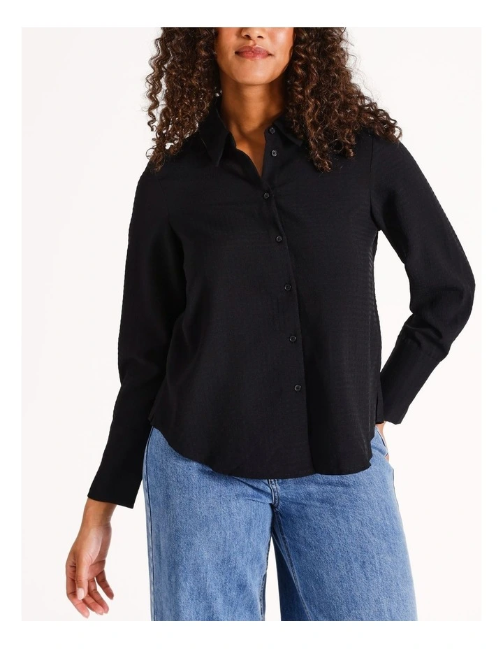 Karin Long Sleeve Shirt in Black