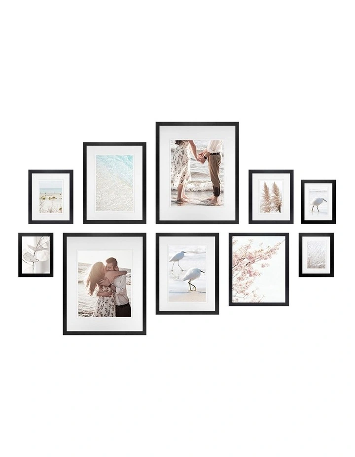 Australian Made Gallery Wall Set C (10 Frames) in Black