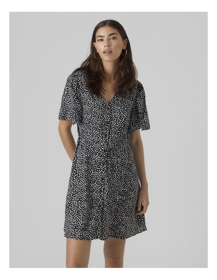 Alba Printed Dress in Black