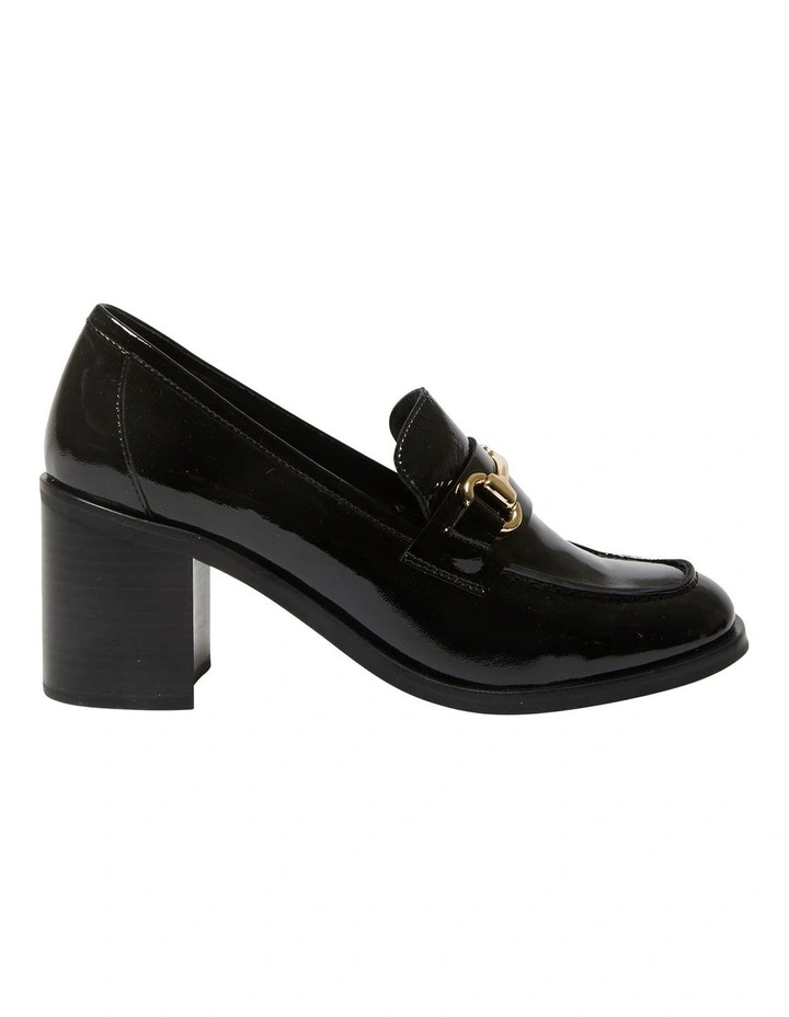 Sabrina Heeled Shoes in Black Patent Leather